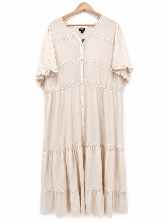 torrid Dresses & Skirts - Torrid Whisper Cream Gauze Maxi Dress Size 4X Cottagecore Puff Sleeve Plus